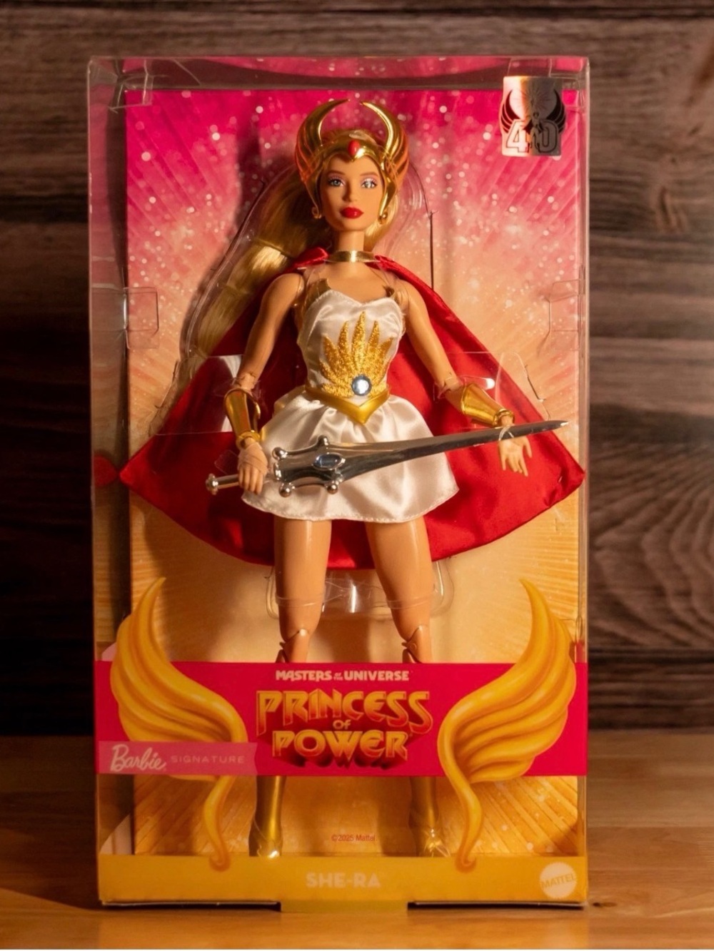 Barbie Princess of Power She‑Ra Doll in White, Red & Gold